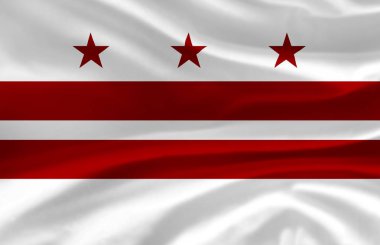 Washington Dc bayrak illüstrasyon sallayarak.