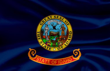 Idaho bayrak illüstrasyon sallayarak.