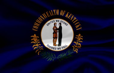 Kentucky bayrak illüstrasyon sallayarak.
