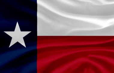 Texas dalgalı bayrak illüstrasyon.