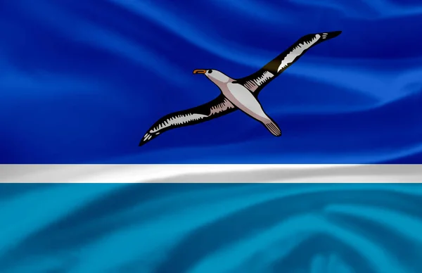 Midway öarna viftande flagga illustration. — Stockfoto
