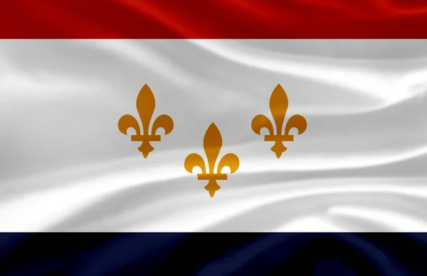 New Orleans Louisiana zwaaien vlag illustratie. — Stockfoto