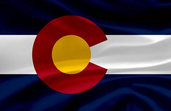 Colorado waving flag illustration.