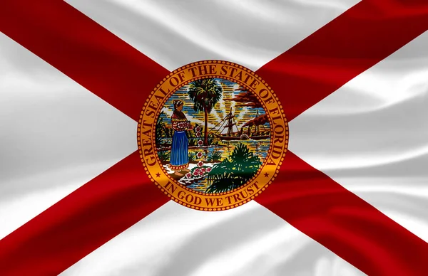 Florida waving flag illustration. — Stock Photo, Image