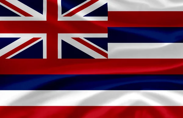 Hawaii dalgalı bayrak illüstrasyon. — Stok fotoğraf