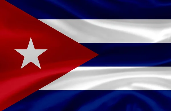 Cuba zwaaiende vlag illustratie. — Stockfoto