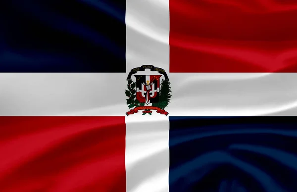 República Dominicana ondeando bandera ilustración . — Foto de Stock