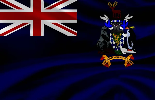Південна Георгія та Південні Сандвічеві острови розмахували прапором ілевул — стокове фото