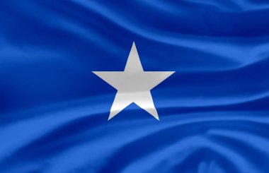 Somali bayrak illüstrasyon sallayarak.
