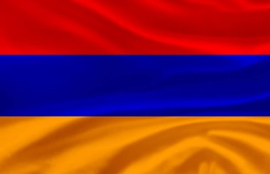 Ermenistan bayrak illüstrasyonu sallıyor.