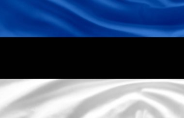 Estonya bayrak illüstrasyon sallayarak.