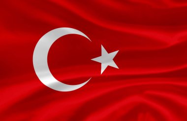 Türkiye bayrak illüstrasyonsal.