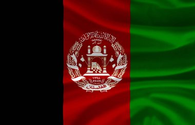 Afganistan bayrak illüstrasyon sallayarak.