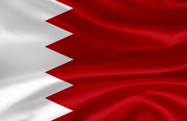 Bahreyn bayrak illüstrasyon sallayarak.