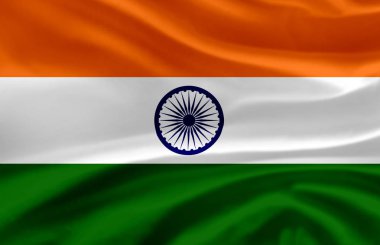 Hindistan bayrak illüstrasyon sallayarak.