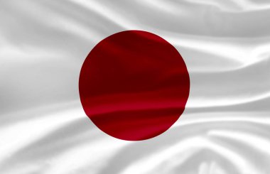 Japonya bayrak illüstrasyon sallayarak.