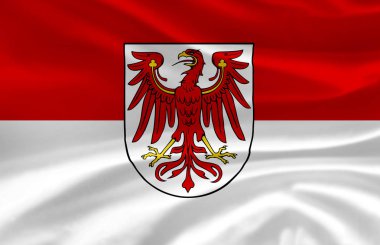 Brandenburg bayrak illüstrasyon sallayarak.