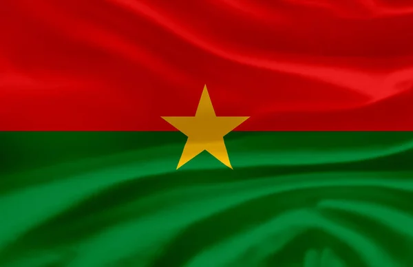 Burkina Faso acenando com a bandeira ilustração . — Fotografia de Stock