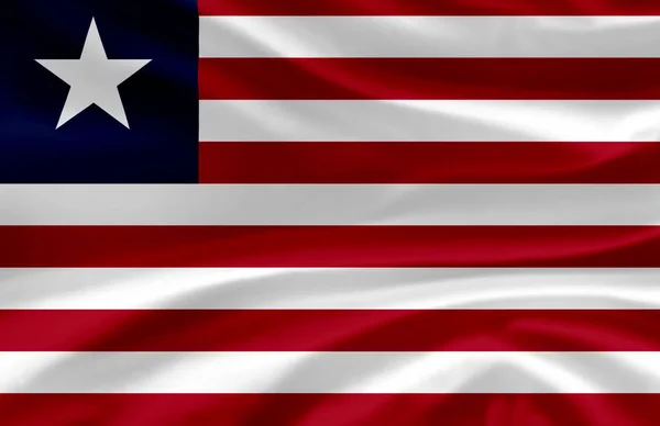 Liberia waving flag illustration. — Stock Photo, Image