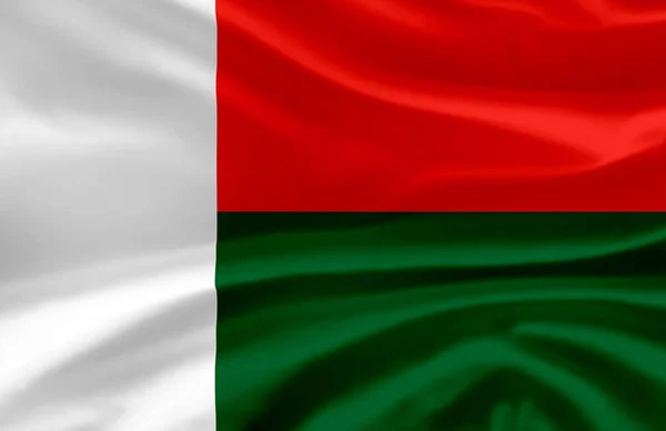 Madagascar wuivende vlag illustratie. — Stockfoto