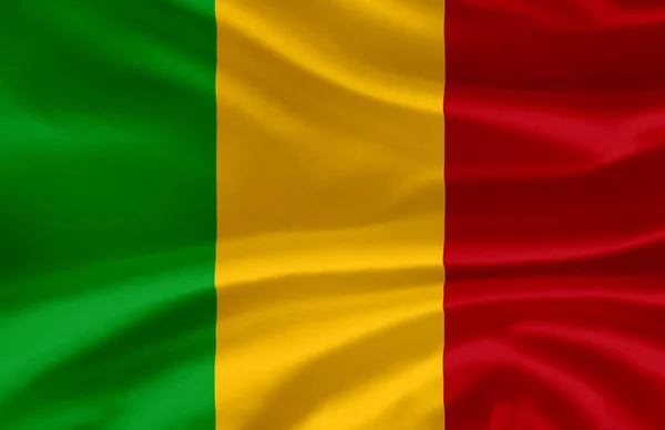 Mali acenando ilustração bandeira . — Fotografia de Stock