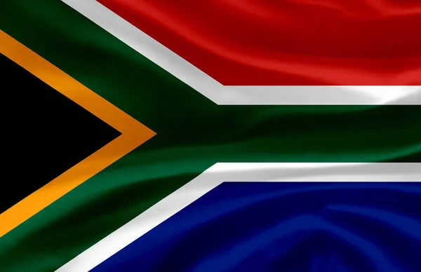 Güney Afrika bayrak illüstrasyon sallayarak. — Stok fotoğraf
