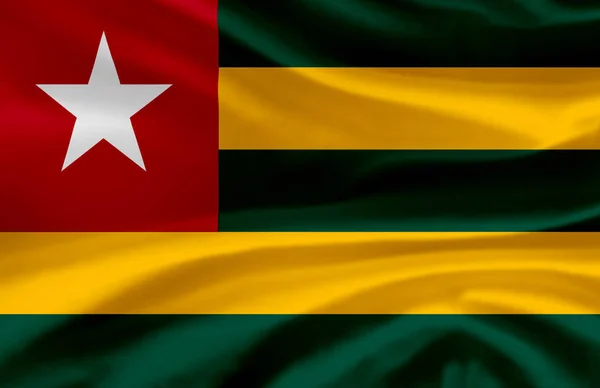 Togo ondeando bandera ilustración . — Foto de Stock