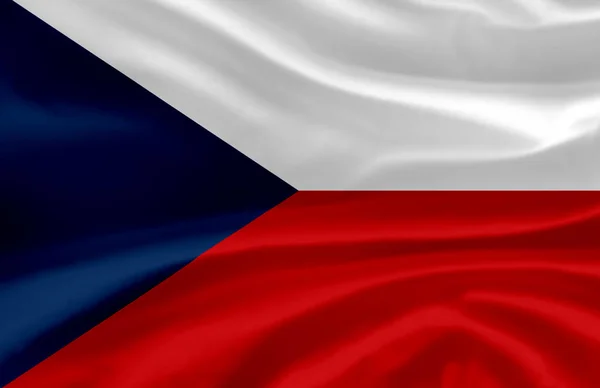 Tschechische Republik schwenkt Flagge. — Stockfoto
