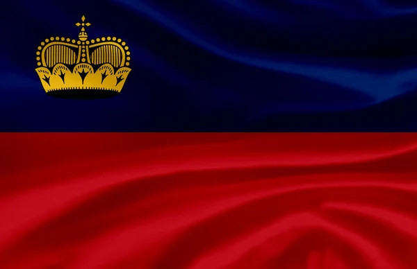 Illustration du drapeau du Liechtenstein . — Photo