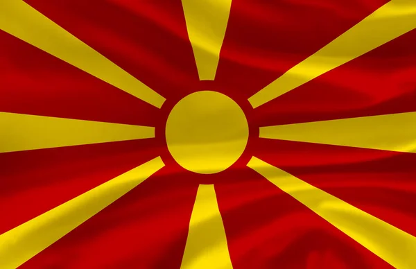 Η Μακεδονία κουνώντας την εικόνα της σημαίας. — Φωτογραφία Αρχείου