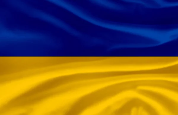 Ukrayna bayrak illüstrasyon sallayarak. — Stok fotoğraf