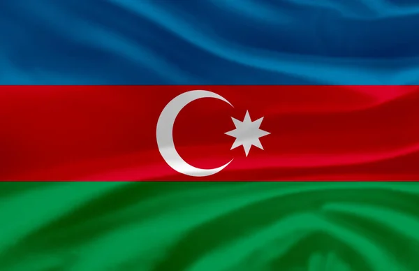 Azerbajdzsán integetett zászló illusztrációja. — Stock Fotó