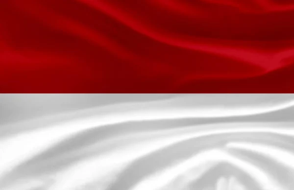Indonesië zwaaiende vlag illustratie. — Stockfoto