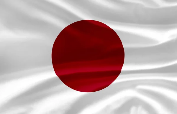 Jepang melambaikan gambar bendera . — Stok Foto