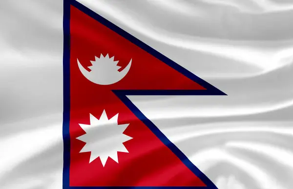 Nepal acenando ilustração bandeira . — Fotografia de Stock