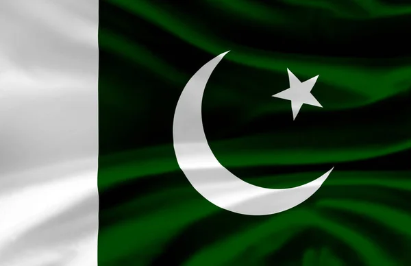 Pakistán ondeando bandera ilustración . —  Fotos de Stock
