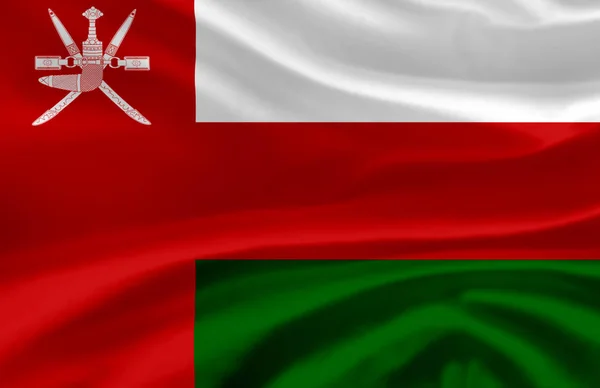 Omán ondeando bandera ilustración . — Foto de Stock