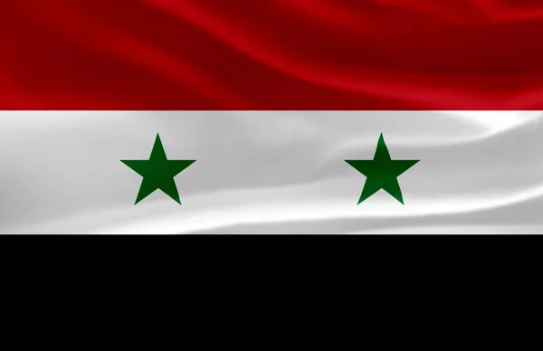 Syrië zwaaiende vlag illustratie. — Stockfoto