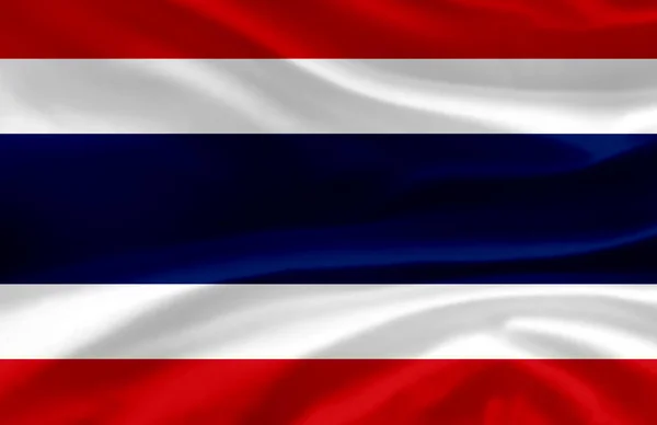 Thailand zwaaiende vlag illustratie. — Stockfoto