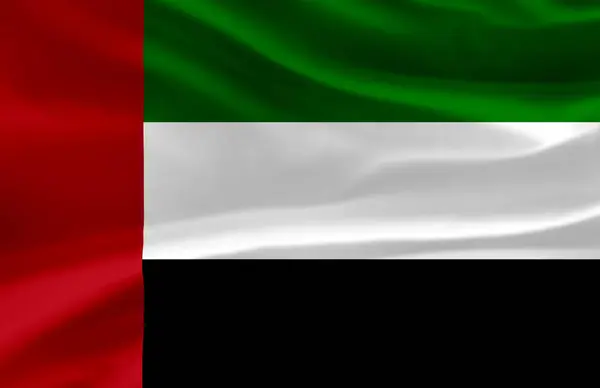 United Arab Emirates waving flag illustration. — Stock Photo, Image