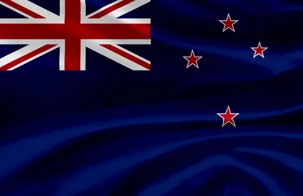 Novozélandská vlajka. — Stock fotografie