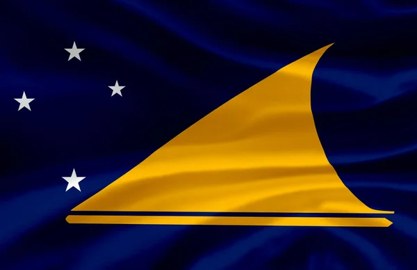 Tokelau schwenkt Flagge. — Stockfoto