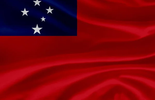 Samoa sventola bandiera illustrazione . — Foto Stock