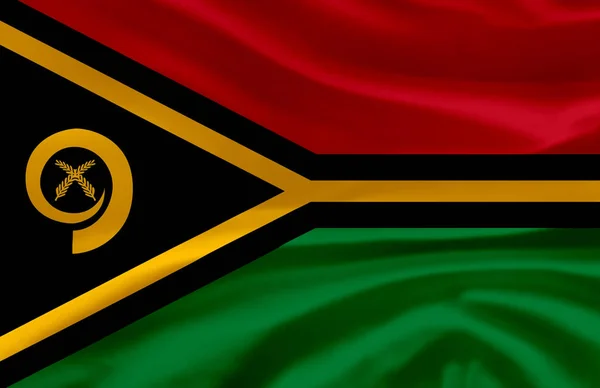 Vanuatu acenando bandeira ilustração . — Fotografia de Stock