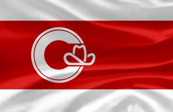 Calgary alberta schwenkt Flagge Illustration. — Stockfoto