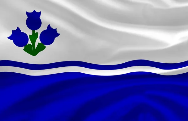 Drapeau du lac-saint-jean schwenkt flagge illustration. — Stockfoto