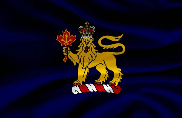 Gubernator generalny Kanady machając flagą ilustracji. — Zdjęcie stockowe