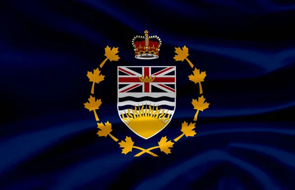 Lieutenant-Governor Of British Columbia waving flag illustration — Stock Photo, Image