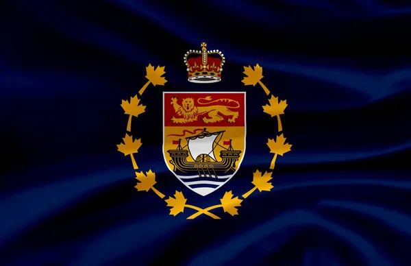 Gubernator porucznika New Brunswick machając flagą ilustracji. — Zdjęcie stockowe