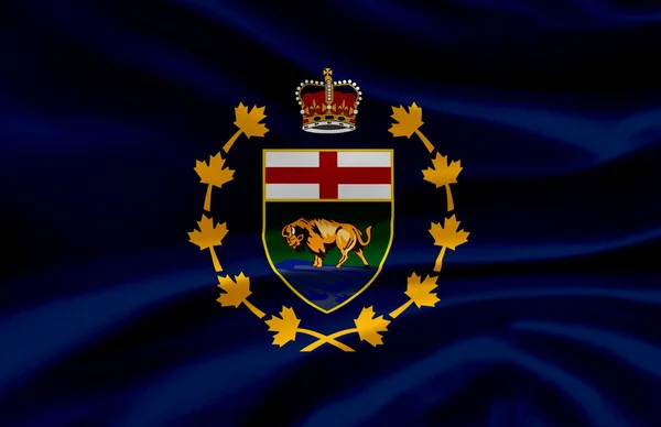 Löjtnant-guvernör i Manitoba vinka flagga illustration. — Stockfoto